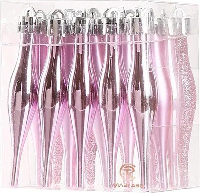 Immagine prodotto di Palline natalizie con decorazioni 20 pezzi 85 mm - Rosa - Decorazioni pendenti per albero di Natale, feste, matrimoni