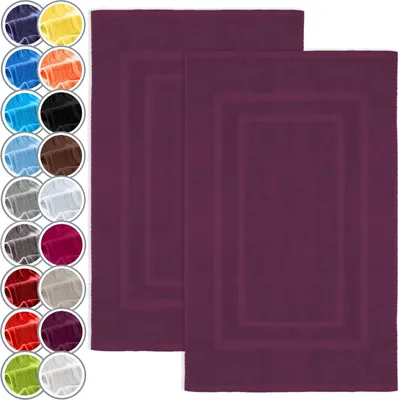 Zdjęcie produktu dla Dywanik kąpielowy Dywanik kąpielowy 2-pak 50x80cm, 100% bawełna, fioletowy