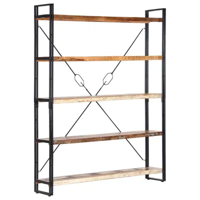 Obrázok produktu pre Knižnica s 5 policami 140x30x180 cm, recyklovaný masív