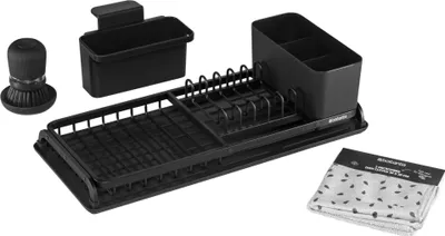 Obrázek produktu pro Brabantia 660184, Odkapávač, Skříň, Volně stojící, Příbory, Nádobí, Nápojové sklo, Potřeby pro domácnost, Černá, Obdélník