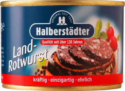 Produktbild von Halberstädter Landrotwurst (160g Dose)