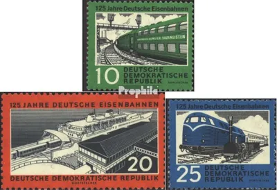 Produktbild von Briefmarken DDR 1960 Mi 804-806 (kompl.Ausg.) postfrisch 125 Jahre Deutsche Eisenbahnen
