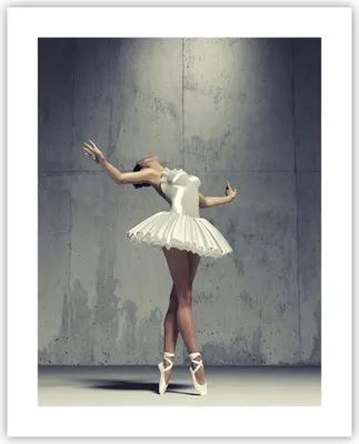 Produktbild von Poster - Poster ohne Rahmen - Ballerina Weiß Wand - 40x50 cm - Wand Bild - Wanddeko - Wandbilder - Kunstposter - Wandposter - Bilder - Kunstdruck - Wanddekoration - Wandbild - P2XPA40x50-4344