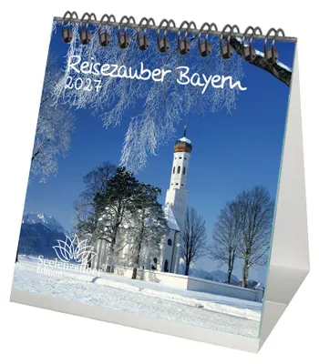 Produktbild von Reisezauber Bayern Tischkalender 10x10cm für 2027 München Nürnberg Deutschland- Seelenzauber