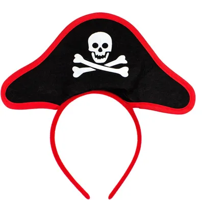 Produktbild von Oblique Unique Haarreif Haarreifen Piraten Hut Piratenkostüm Fasching Karneval Accessoire
