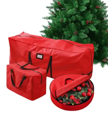 Imagen del producto de Bolsa de almacenamiento para árbol de Navidad artificial, con cremallera y protección de tela