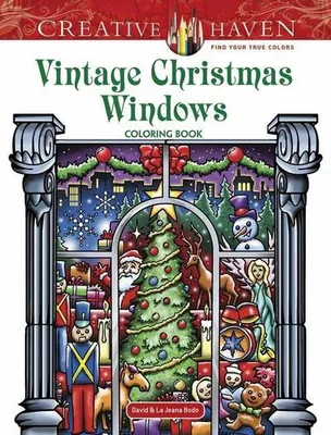 Obrázek produktu pro Creative Haven Vintage Christmas Windows Coloring Book