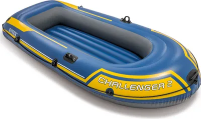 Produktbild von Intex Boot Schlauchboot Angelboot Ruderboot Challenger für 2 Personen, Set mit Paddel und Luftpumpe ,236x114x41cm Maximale Tragfähigkeit: 200 kg