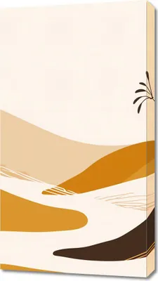 Produktbild von Bilder für das Wohnzimmer Boho modern 50x90cm Landschaft in Goldtönen