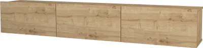 Produktbild von Hängendes TV Lowboard Damla mit 3 Türen in Eichen Holz Optik, 9925