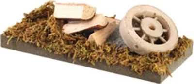 Image de Decor creche de noel roue et bois