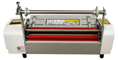 Produktbild von Laminiergerät für Fotos und Dokumente - A4 Laminiermaschine - Heiß- und Kaltlamination - Geschwindigkeit 0,3–3 m/min - Breite 44 cm - 0–180°C - EU 220V