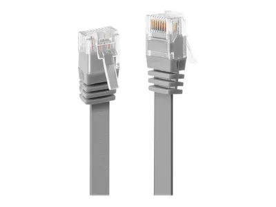 Produktbild von LINDY Patchkabel Cat6 Flachband ungeschirmt grau 1.00m