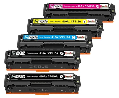 Image de Cartouches de toner - Compatibles avec HP 410A - Pack de 5