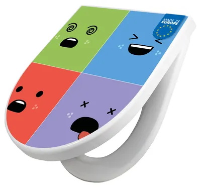 Produktbild von WC Sitz mit Absenkautomatik D Form Motiv Neun Keinenasen [TDW3 10809]