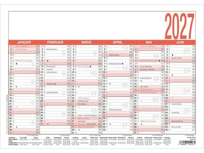 Produktbild von Arbeitstagekalender 907 A4 29,7x21cm 2027