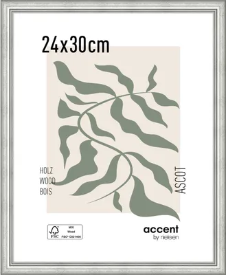 Produktbild von accent by nielsen Holz Bilderrahmen Ascot, 24x30 cm, Silber