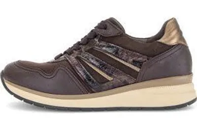Produktbild von Gabor Damen Low-Cut Sneaker braun Größe 37.5 aus Leder-Kunstleder-Mix