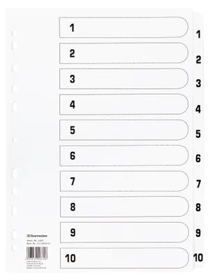Produktbild von Soennecken Register Mylar 1605 1-10 weiß