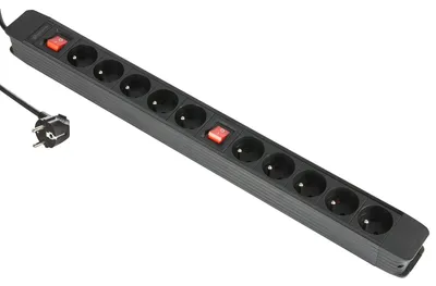 Immagine prodotto di Electraline 35438, ciabatta multipresa con 10 prese, 2 interruttori e avvolgicavo