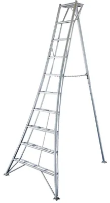 Produktbild von Niwaki Aluminium 3-Holm-Gartenleiter Silber 231x148x303 cm