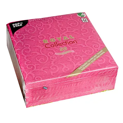 Produktbild von Servietten "ROYAL Collection" 1/4-Falz 40 cm x 40 cm fuchsia "Casali"