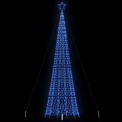 Image de vidaXL Sapin de Noël LED avec piquet de terre 1534 LED bleu 500 cm