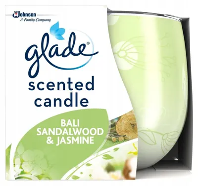 Produktbild von Glade Sandalwood & Jasmine Duftkerze im Glas Paraffin Langzeit