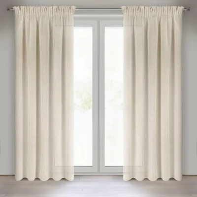 Zdjęcie produktu dla Eurofirany 484088, Przezroczysty, Beżowy, Monochromatyczny, Poliester, Wiszący hak, 120 g/m²