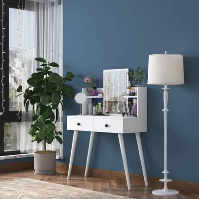 Immagine prodotto di Longhena - Toeletta, 103x40x112h cm Bianco, Specchio Incluso