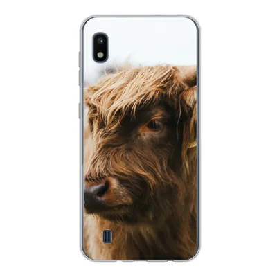 Produktbild von MuchoWow® Handyhülle Schutzhülle Hülle für Samsung Galaxy A10 Schottischer Highlander - Tiere - Hörner Silikon Softcase Handy Hülle - Schutzhülle