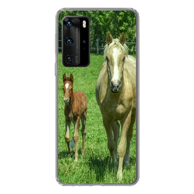 Produktbild von MuchoWow® Handyhülle Schutzhülle Hülle für Huawei P40 Pro Pferd - Fohlen - Tiere Silikon Softcase Handy Hülle - Schutz