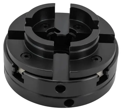 Produktbild von 4-Backen-Drehfutter - Selbstzentrierend - M33 x 0,36 cm Gewinde - Spannbereich 3,91–7,59 cm - Adapter - Manuell - Schwarz