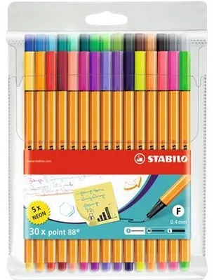 Obrázok produktu pre Liner, sada, 0,4 mm, STABILO "Point 88", 25+5 rôznych farieb