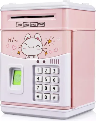 Produktbild von Elektronisches Sparschwein für Kinder, Cartoon-Geldautomat, Sparschwein mit Passwort und Musik, tolles Geschenkspielzeug für Kinder,pink