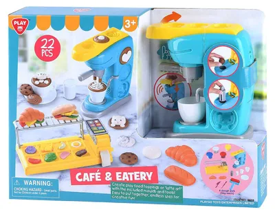 Immagine prodotto di Set di giocattoli Knetset Cafe Lunchroom con macchina del caffè 22 pezzi
