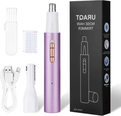 Obrázok produktu pre Strihač fúzov – Strihač nosových a uších – Osobné použitie – Bezbolestné strihanie – Nabíjateľný cez USB – Fialová farba