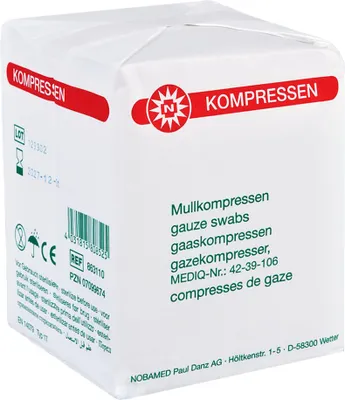 Image de Compresses de gaze 10x20 cm non stériles 8 plis 100 pces