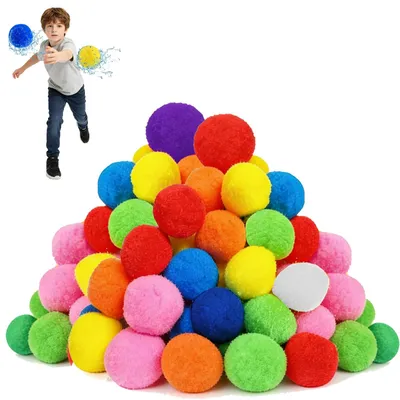 Imagen del producto de Bombas de agua de algodón, 30 unidades, reutilizables, para juegos con agua