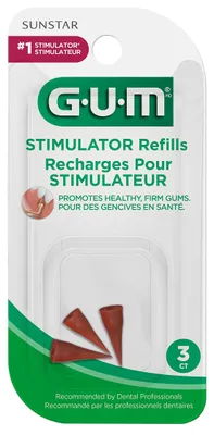 Produktbild von Zahnfleischstimulator-Set zur Stimulation und Entfernung von Speiseresten, 3 Stück.