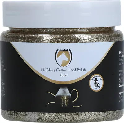 Produktbild von Excellent Horse Hi Gloss Glitter Huflack gold 150 ml