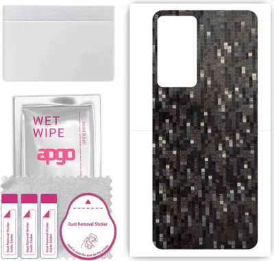 Produktbild von apgo Rückseite Schutzfolie, Skin, kompatibel mit Oppo F21s Pro 5G, Hinten Displayschutzfolie aus Vinylfolie, kratzfest, einfache Montage - Carbon Black Pixel