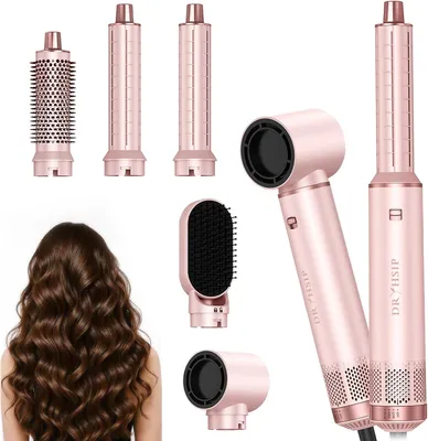 Image de Brush sèche-cheveux avec sèche-cheveux pour femmes, brush lisseur avec sèche-cheveux, lissage, fer à friser automatique, lisseur, brush ronde, brush ionique