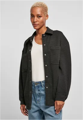Obrázek produktu pro Dámská košile Urban Classics Ladies Quilted Sweat Overshirt black - L