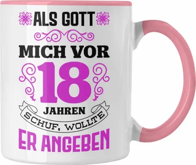 Produktbild von Trendation - 18. Geburtstag Geschenk Mädchen Frauen Lustiger Spruch 18er Geburtstagsgeschenk (Rosa)