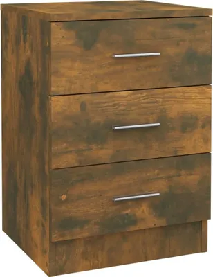 Immagine prodotto di Comodino Rovere Fumo 38x35x56 cm in Legno Multistrato