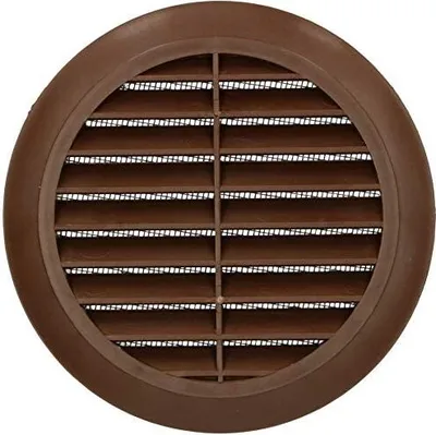 Obrázek produktu pro KOTARBAU® Větrací mřížka 125 mm Kruhová příruba Hnědá Ventilace Síťka proti hmyzu Síťka proti mouchám Větrací mřížka Připojení potrubí Odtahová mřížka