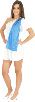 A woman wearing a costume.