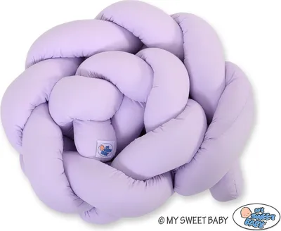 Produktbild von Flätat skydd till spädbarnssäng lila 180 cm Knot Pillow aus hochwertiger Baumwolle