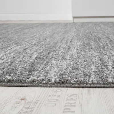 Produktbild von Teppich Modern Wohnzimmer Kurzflor Gemütlich Meliert in Grau Creme Grösse 60x100 cm